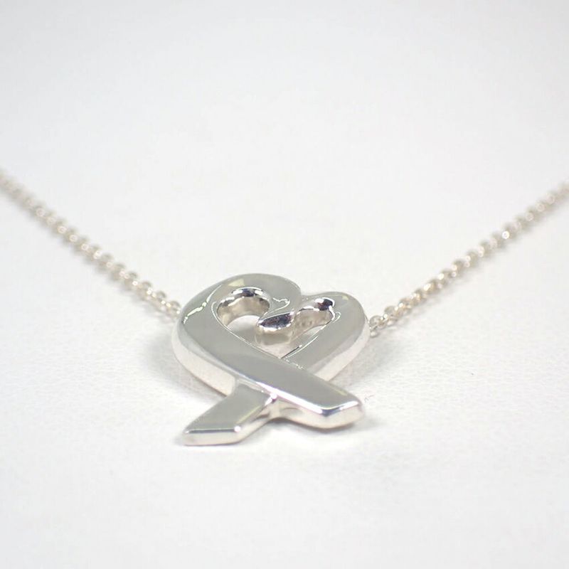 Tiffany & Co 925 Loving Heart Pendant Necklace J113-6