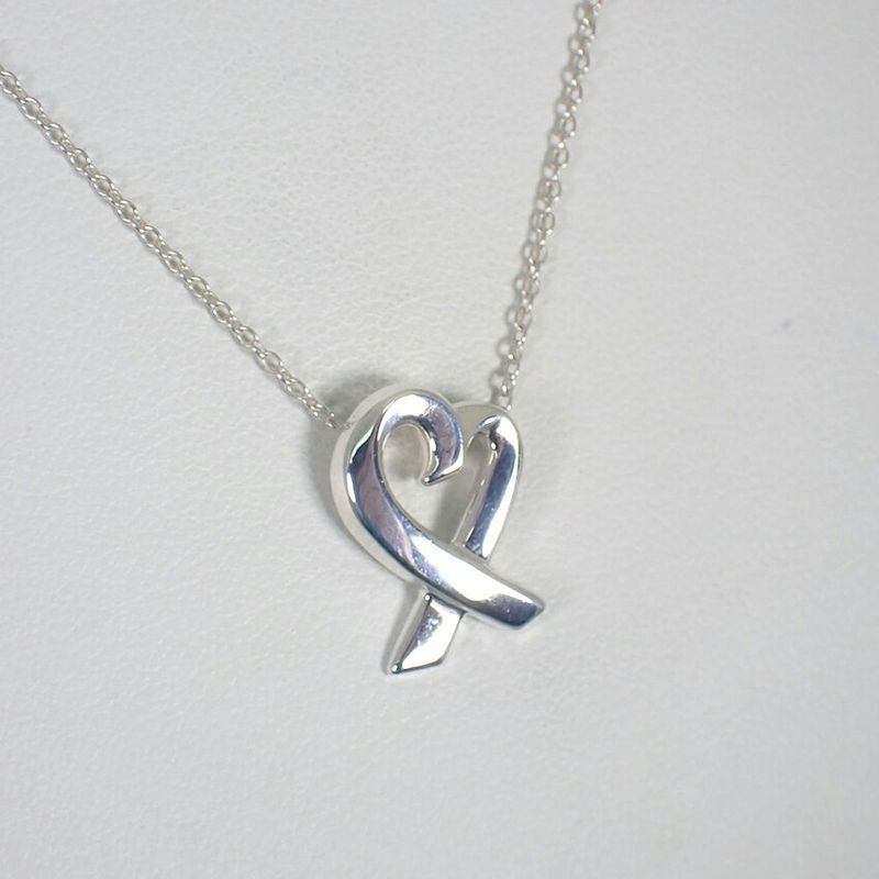 Tiffany & Co 925 Loving Heart Pendant Necklace J113-6
