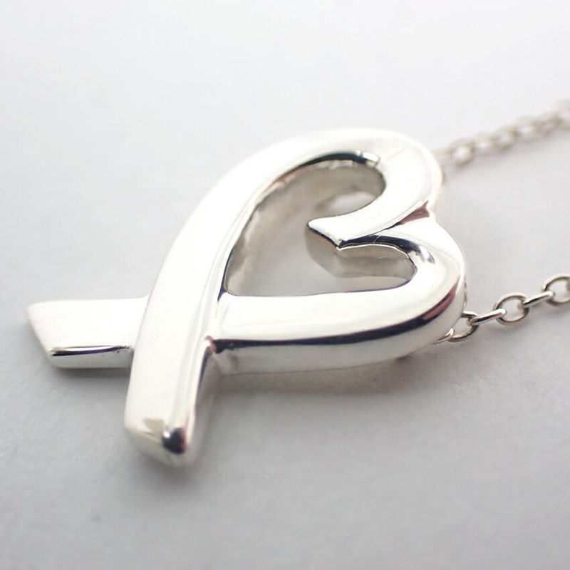 Tiffany & Co 925 Loving Heart Pendant Necklace J113-6