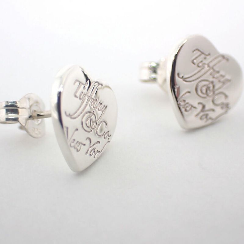 Tiffany & Co 925 Notes Heart Earrings j113-10