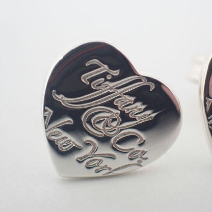 Tiffany & Co 925 Notes Heart Earrings j113-10