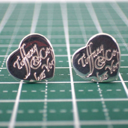 Tiffany & Co 925 Notes Heart Earrings j113-10