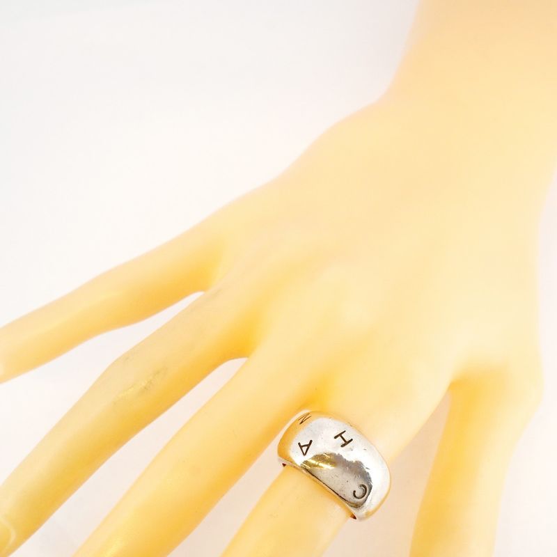 Chanel Ring Chanel Logo Silver 925 No 14 Women's