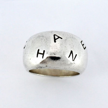 Chanel Ring Chanel Logo Silver 925 No 14 Women's
