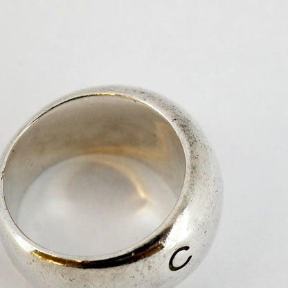 Chanel Ring Chanel Logo Silver 925 No 14 Women's