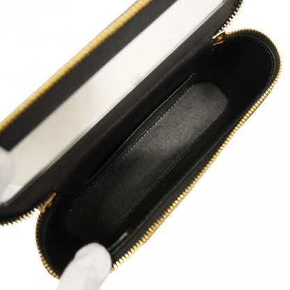 Chanel Shoulder Bag Matelasse Lambskin Black Gold Hardware Women