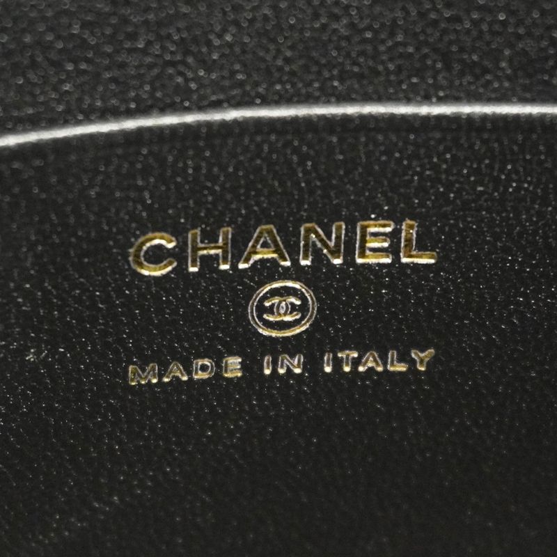 Chanel Shoulder Bag Matelasse Lambskin Black Gold Hardware Women