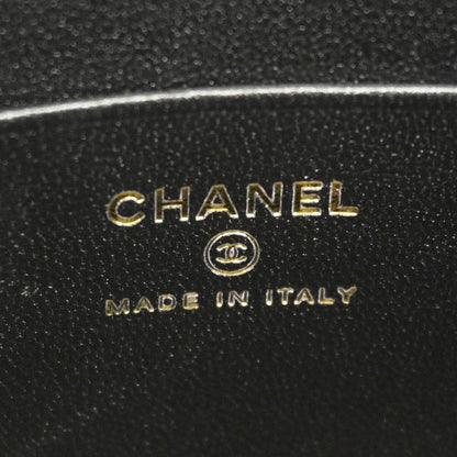 Chanel Shoulder Bag Matelasse Lambskin Black Gold Hardware Women