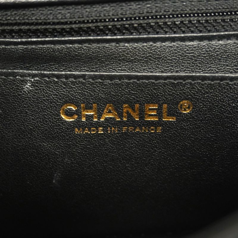 Chanel Shoulder Bag Matelasse Lambskin Black Chien Pan Gold Hardware Women's