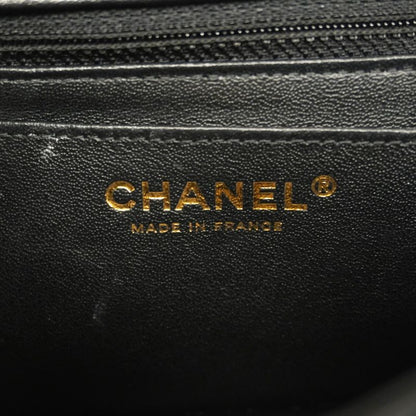 Chanel Shoulder Bag Matelasse Lambskin Black Chien Pan Gold Hardware Women's