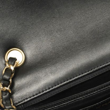 Chanel Shoulder Bag Matelasse Lambskin Black Chien Pan Gold Hardware Women's