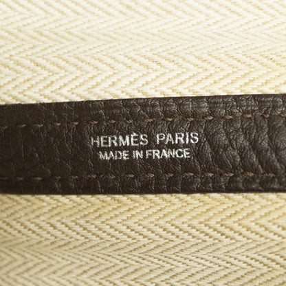 Hermes Tote Bag Garden Party PM Negonda Macassar Silver Hardware T Engraved