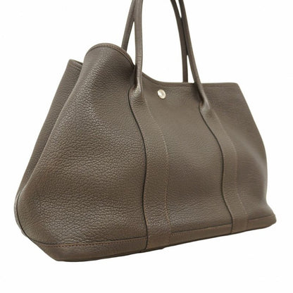 Hermes Tote Bag Garden Party PM Negonda Macassar Silver Hardware T Engraved