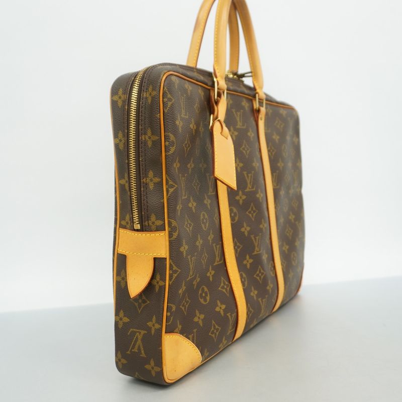 Louis Vuitton Business Bag Monogram Porte Documents Voyage M53361 Brown Men's