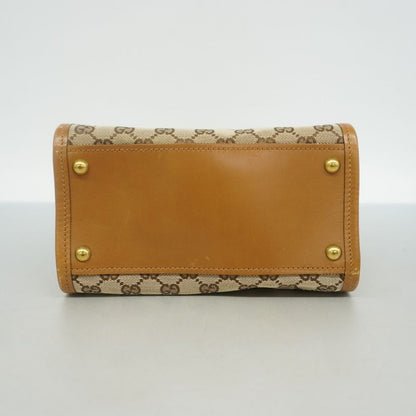 Gucci Shoulder Bag GG Canvas 110292 Canvas Brown Gold Hardware Ladies