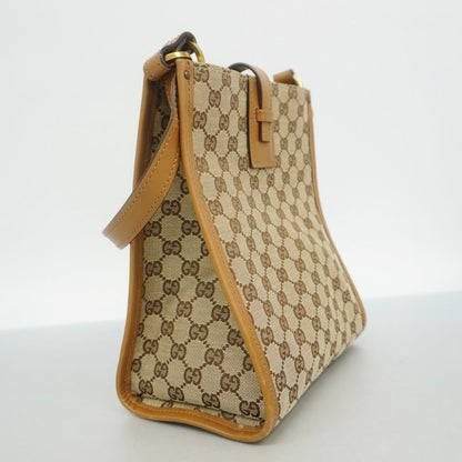 Gucci Shoulder Bag GG Canvas 110292 Canvas Brown Gold Hardware Ladies