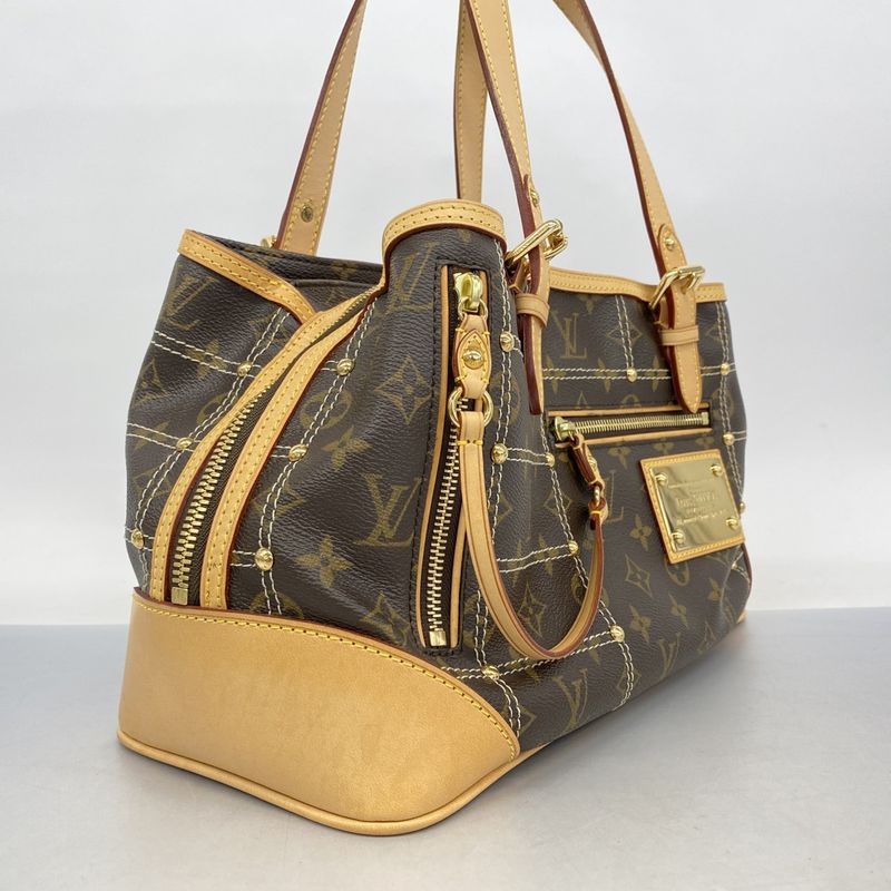 Louis Vuitton Handbag Monogram Rivet M40140 Brown Ladies