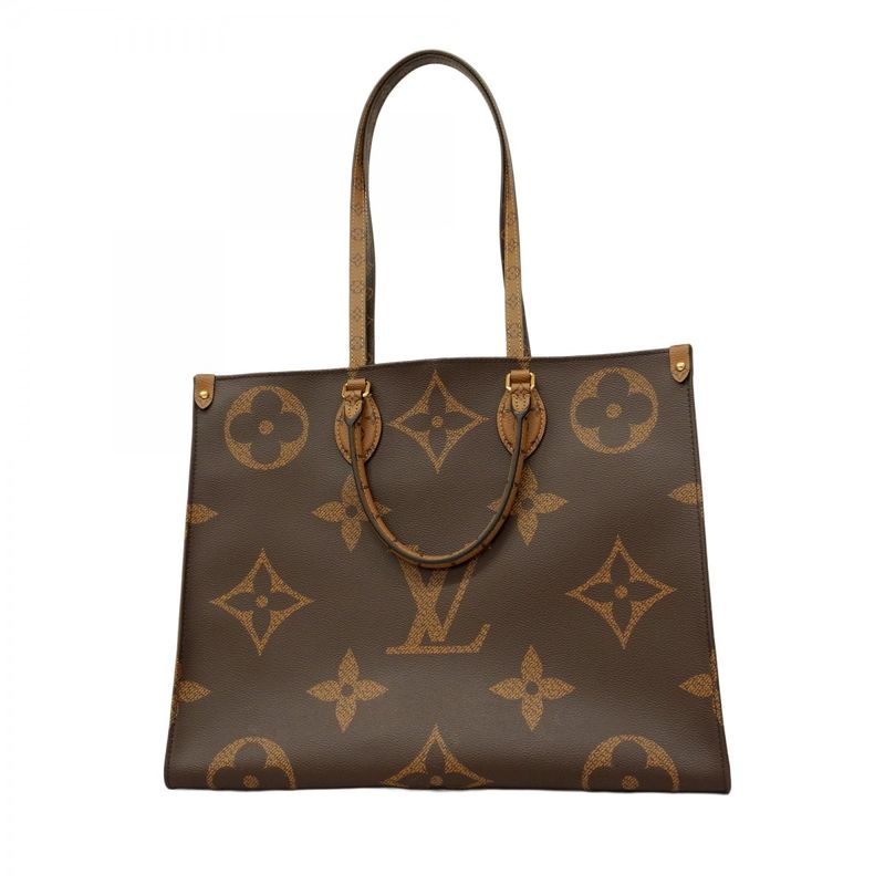 Louis Vuitton Tote Bag Monogram Giant Reverse on the Go GM M44576 Brown 2way