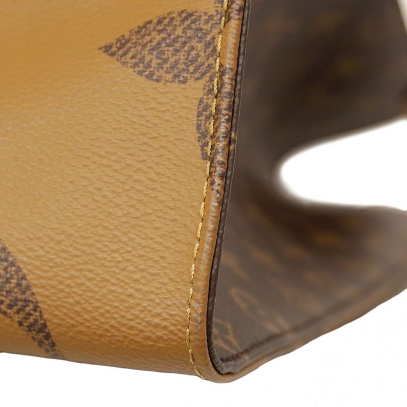 Louis Vuitton Tote Bag Monogram Giant Reverse on the Go GM M44576 Brown 2way