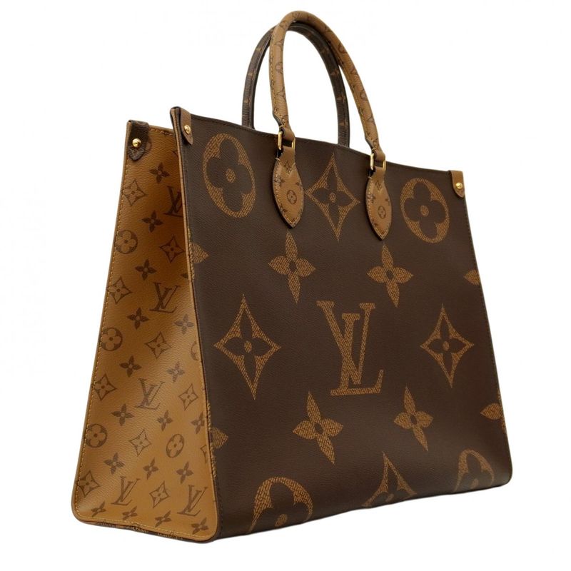 Louis Vuitton Tote Bag Monogram Giant Reverse on the Go GM M44576 Brown 2way