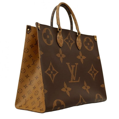 Louis Vuitton Tote Bag Monogram Giant Reverse on the Go GM M44576 Brown 2way