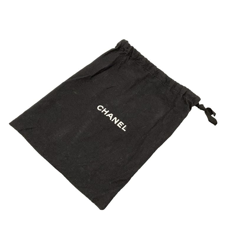 Chanel Flat Shoes 38 C Women's - G35389 Black X Gold Chain Outsole Reupholstered