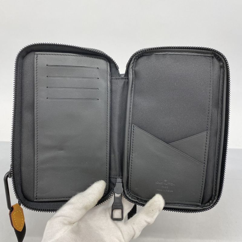 Louis Vuitton Shoulder Bag Damier Giant Double Phone Pouch N40377 Brown Men's