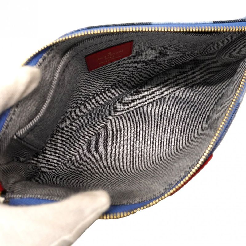 Louis Vuitton Shoulder Bag Monogram Denim Multi Pochette Accessory M44990 Blue
