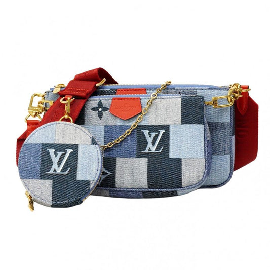 Louis Vuitton Shoulder Bag Monogram Denim Multi Pochette Accessory M44990 Blue