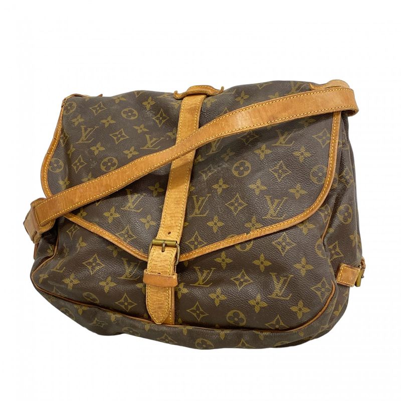 Louis Vuitton Shoulder Bag Monogram Saumur 35 M42254 Brown Ladies