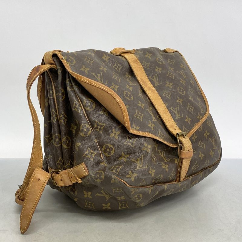 Louis Vuitton Shoulder Bag Monogram Saumur 35 M42254 Brown Ladies