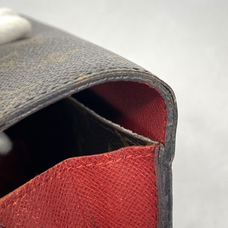 Louis Vuitton Long Wallet Monogram Portefeuille Emily M60136 Brown Rouge Women's