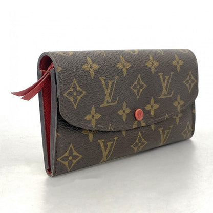 Louis Vuitton Long Wallet Monogram Portefeuille Emily M60136 Brown Rouge Women's