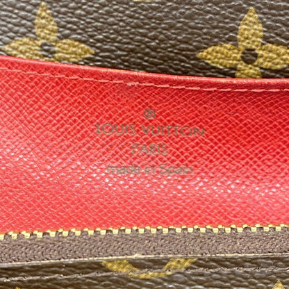 Louis Vuitton Long Wallet Monogram Portefeuille Emily M60136 Brown Rouge Women's