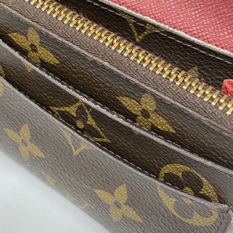 Louis Vuitton Long Wallet Monogram Portefeuille Emily M60136 Brown Rouge Women's