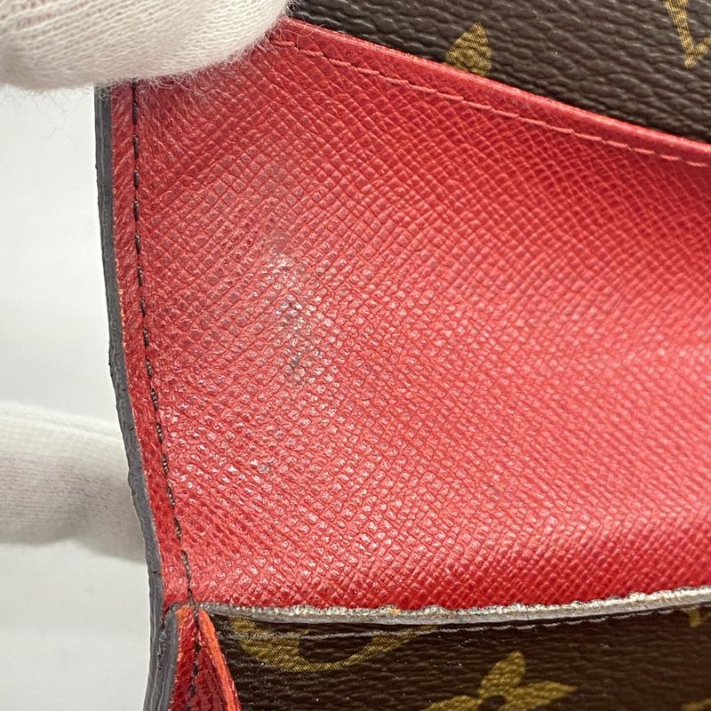 Louis Vuitton Long Wallet Monogram Portefeuille Emily M60136 Brown Rouge Women's