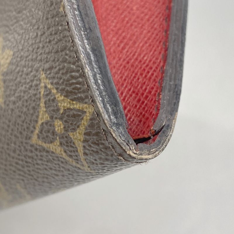 Louis Vuitton Long Wallet Monogram Portefeuille Emily M60136 Brown Rouge Women's