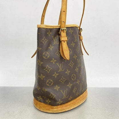 Louis Vuitton Tote Bag Monogram Bucket PM M42238 Brown Ladies