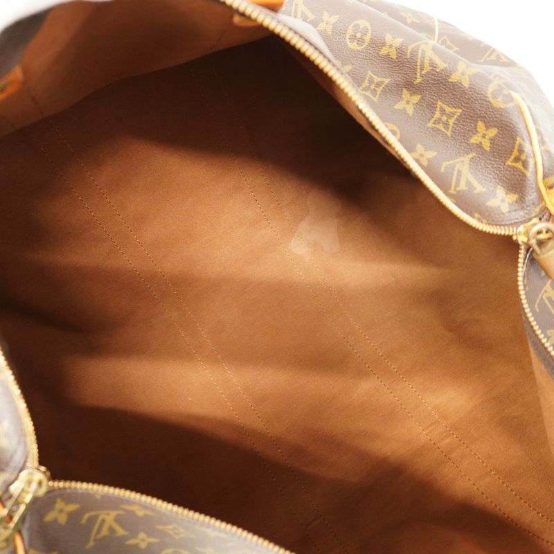 Louis Vuitton Boston Bag Monogram Keepall 55 M41424 Brown Men Women Unisex