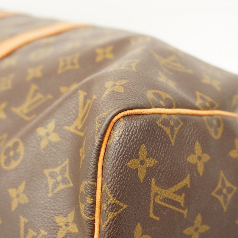 Louis Vuitton Boston Bag Monogram Keepall 55 M41424 Brown Men Women Unisex