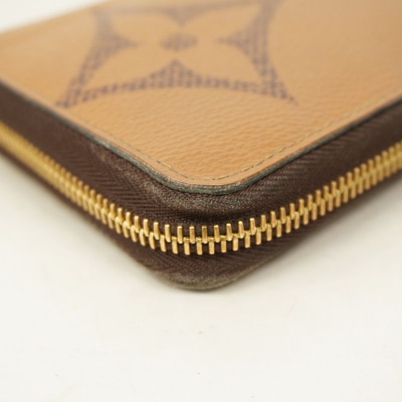 Louis Vuitton Long Wallet Monogram Giant Reverse Zippy Wallet M69353 Brown