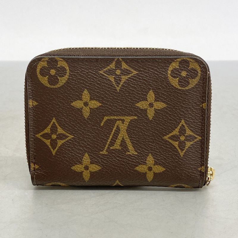 Louis Vuitton Coin Case Monogram Zippy Coin Purse M60067 Brown Men Women Unisex