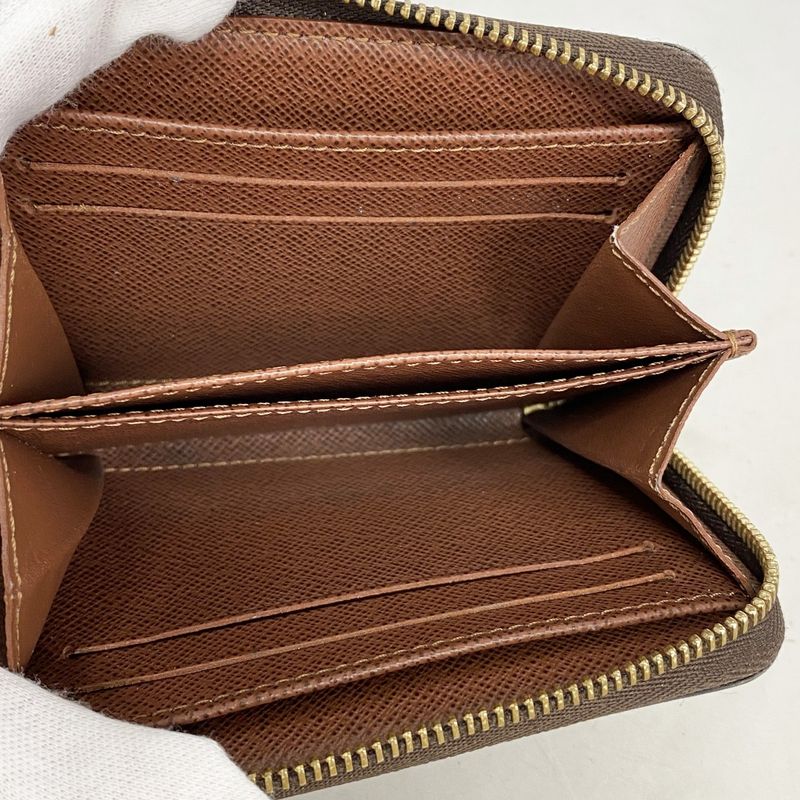 Louis Vuitton Coin Case Monogram Zippy Coin Purse M60067 Brown Men Women Unisex