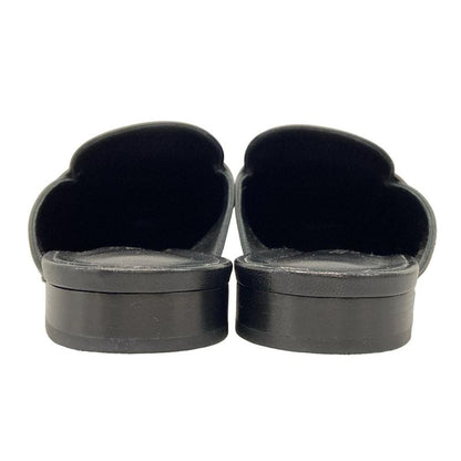 Hermes Mule 38 Women's Oz Black Silver Hardware Kelly Buckle Outsole Reupholster