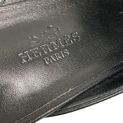 Hermes Mule 38 Women's Oz Black Silver Hardware Kelly Buckle Outsole Reupholster