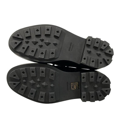 Hermes Loafers 35 1 2 Women's First Black Kelly Hardware Silver Hardware