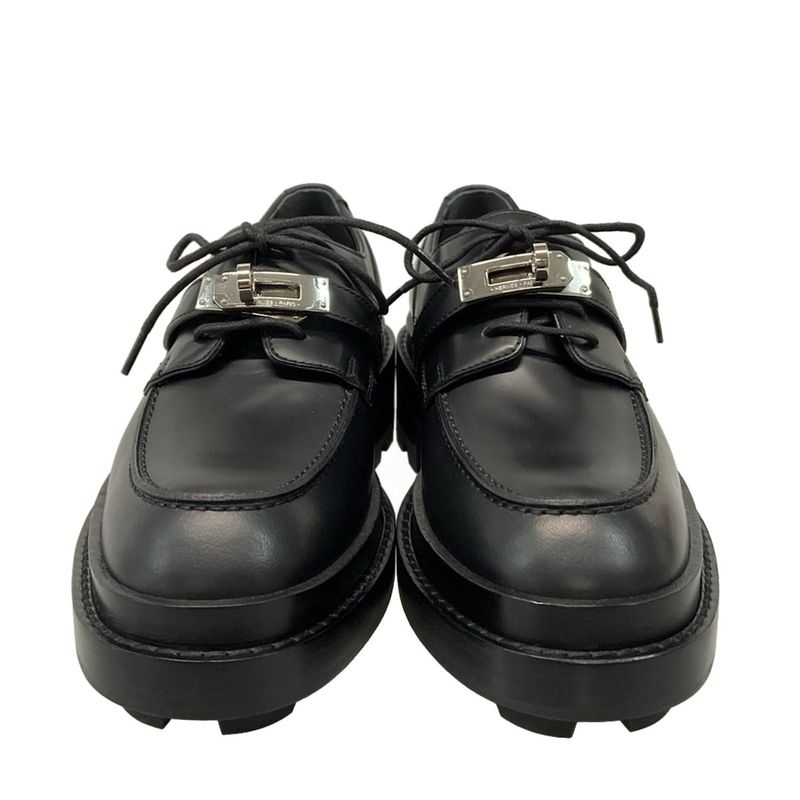 Hermes Loafers 35 1 2 Women's First Black Kelly Hardware Silver Hardware