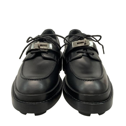 Hermes Loafers 35 1 2 Women's First Black Kelly Hardware Silver Hardware