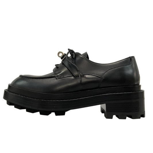 Hermes Loafers 35 1 2 Women's First Black Kelly Hardware Silver Hardware