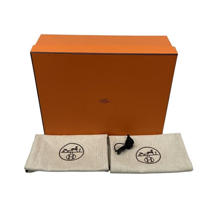 Hermes Loafers 35 1 2 Women's First Black Kelly Hardware Silver Hardware